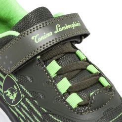 Sneakers verde militareda Bambino con strappo Tonino Lamborghini