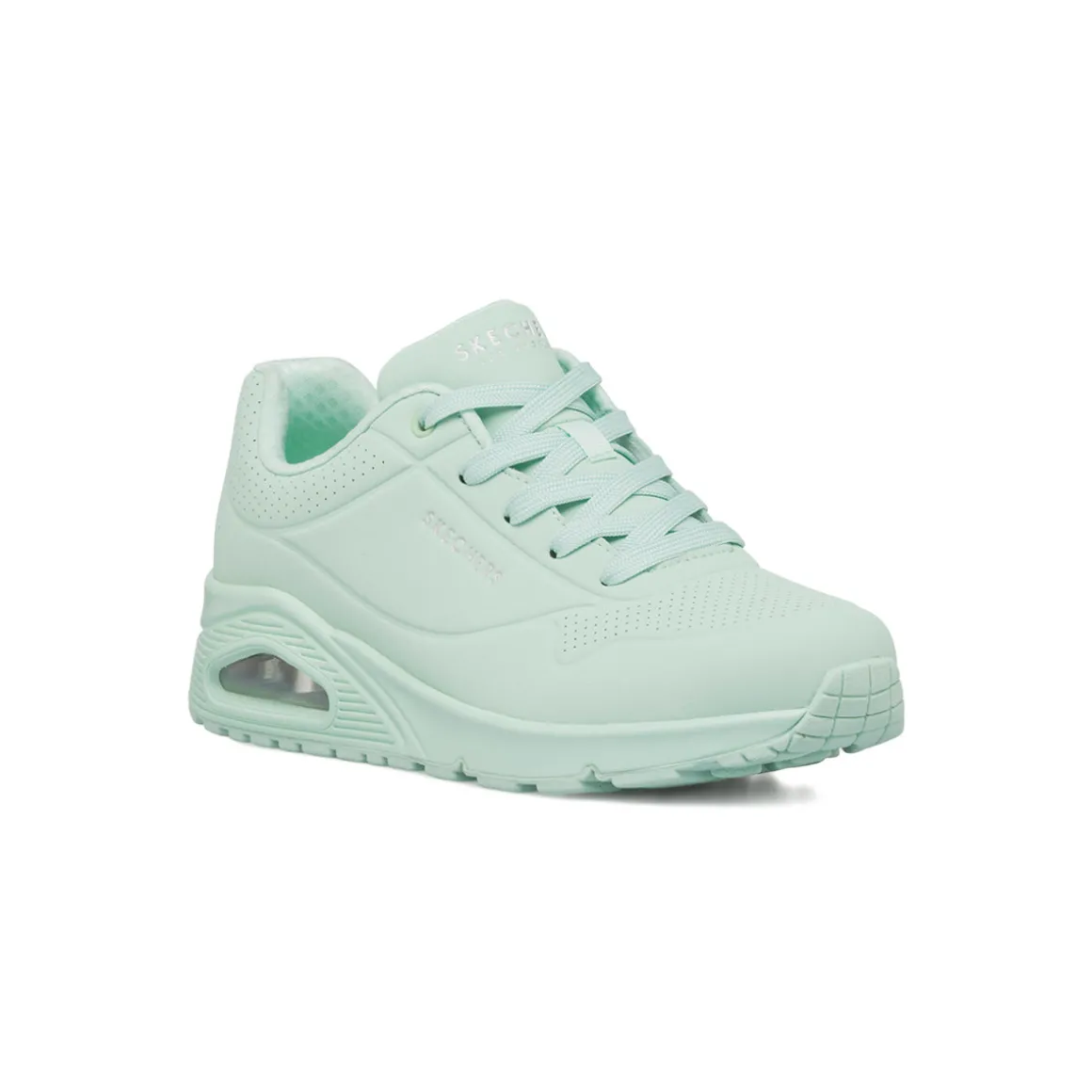 Sneakers verdi chiaro da Donna con suola ad aria e memory Foam Skechers Uno