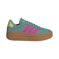 Sneakers verdi da Ragazza adidas VL Court Bold con dettagli rosa