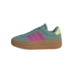 Sneakers verdi da Ragazza adidas VL Court Bold con dettagli rosa