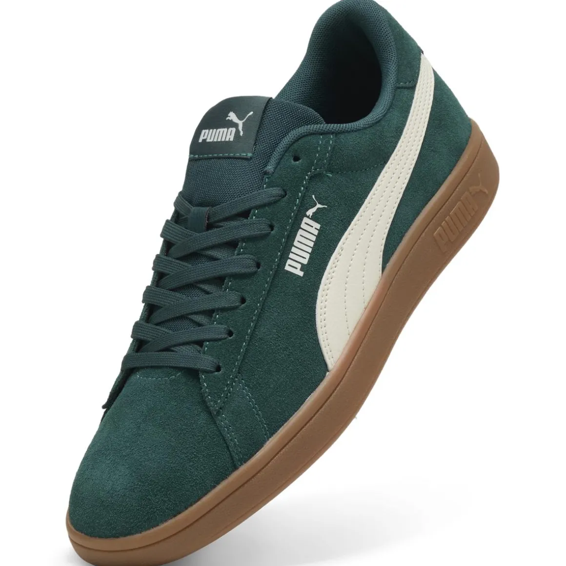 Sneakers verdi da Uomo in suede Puma Smash 3