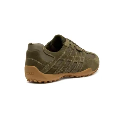 Sneakers verdi da Uomo in suede con suola traspirante Geox