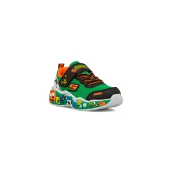 Sneakers verdi e nere da Bambino con dettagli multicolore Skechers Play Scene