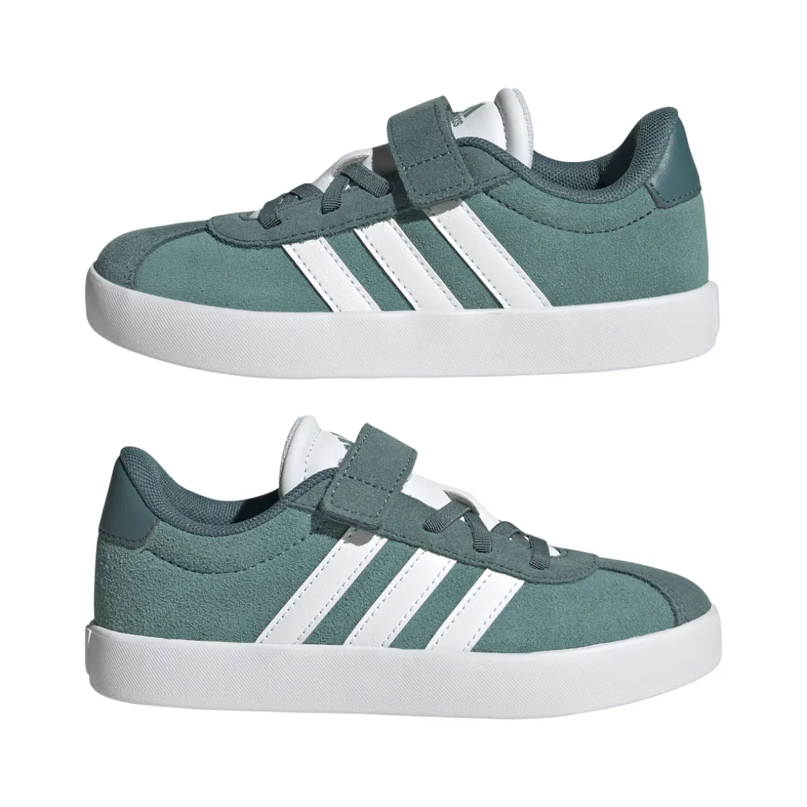 Sneakers verdi effetto scamosciato da Bambino e Ragazzo adidas