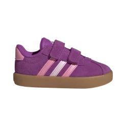 Sneakers viola da bambina con chiusura a strappo adidas VL Court 3.0