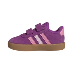 Sneakers viola da bambina con chiusura a strappo adidas VL Court 3.0