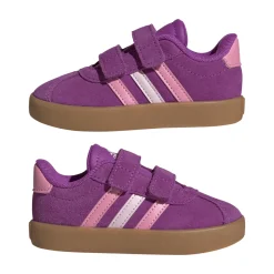 Sneakers viola da bambina con chiusura a strappo adidas VL Court 3.0