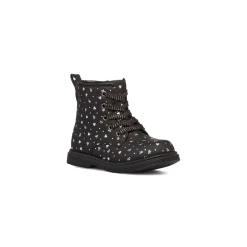 Stivaletti da ragazza neri con dettagli glitter Le Scarpe di Alice