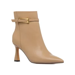 Stivaletti beige da Donna con fibbia e tacco 8 cm Lora Ferres