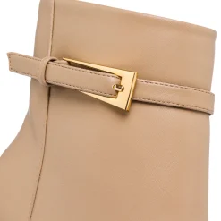 Stivaletti beige da Donna con fibbia e tacco 8 cm Lora Ferres