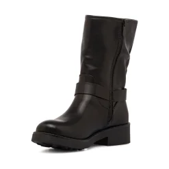 Stivaletti biker boots da donna neri con fibbie e borchie Lora Ferres