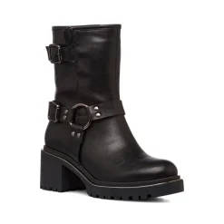Stivaletti biker con tacco 6 cm neri da donna Lora Ferres