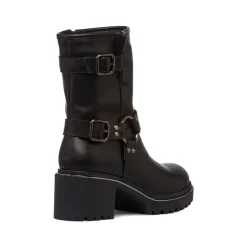 Stivaletti biker con tacco 6 cm neri da donna Lora Ferres