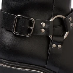 Stivaletti biker con tacco 6 cm neri da donna Lora Ferres