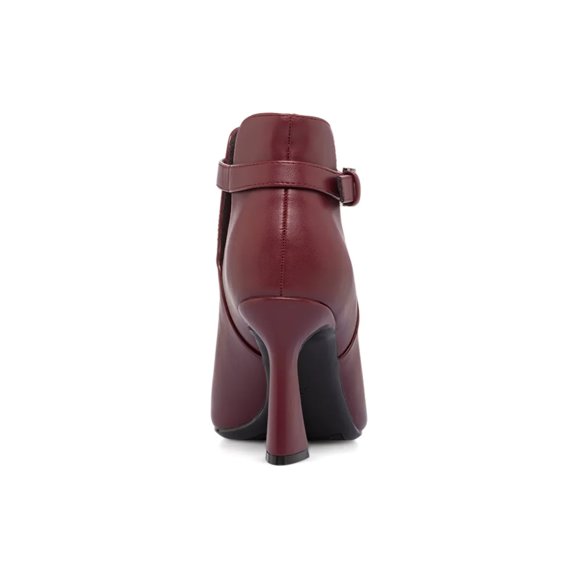 Stivaletti Bordeaux da Donna con tacco 8,5 cm e fibbia Lora Ferres