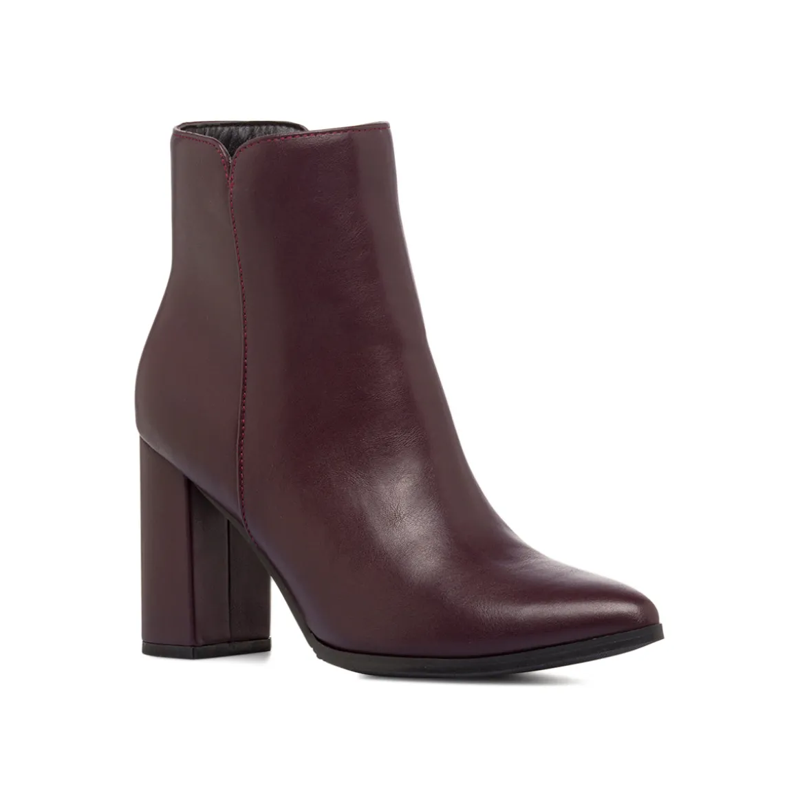 Stivaletti bordeaux da Donna con tacco a colonna 9 cm Lora Ferres