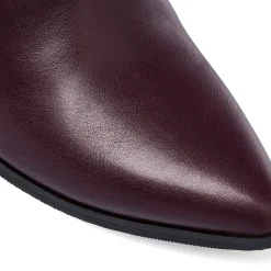 Stivaletti bordeaux da Donna con tacco a colonna 9 cm Lora Ferres