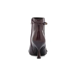 Stivaletti Bordeaux da Donna con fibbie e tacco 7,5 cm Swish Jeans