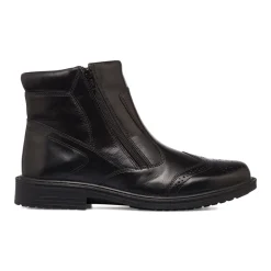 Stivaletti brogue comfort nero da uomo in pelle P Soft