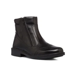 Stivaletti brogue comfort nero da uomo in pelle P Soft