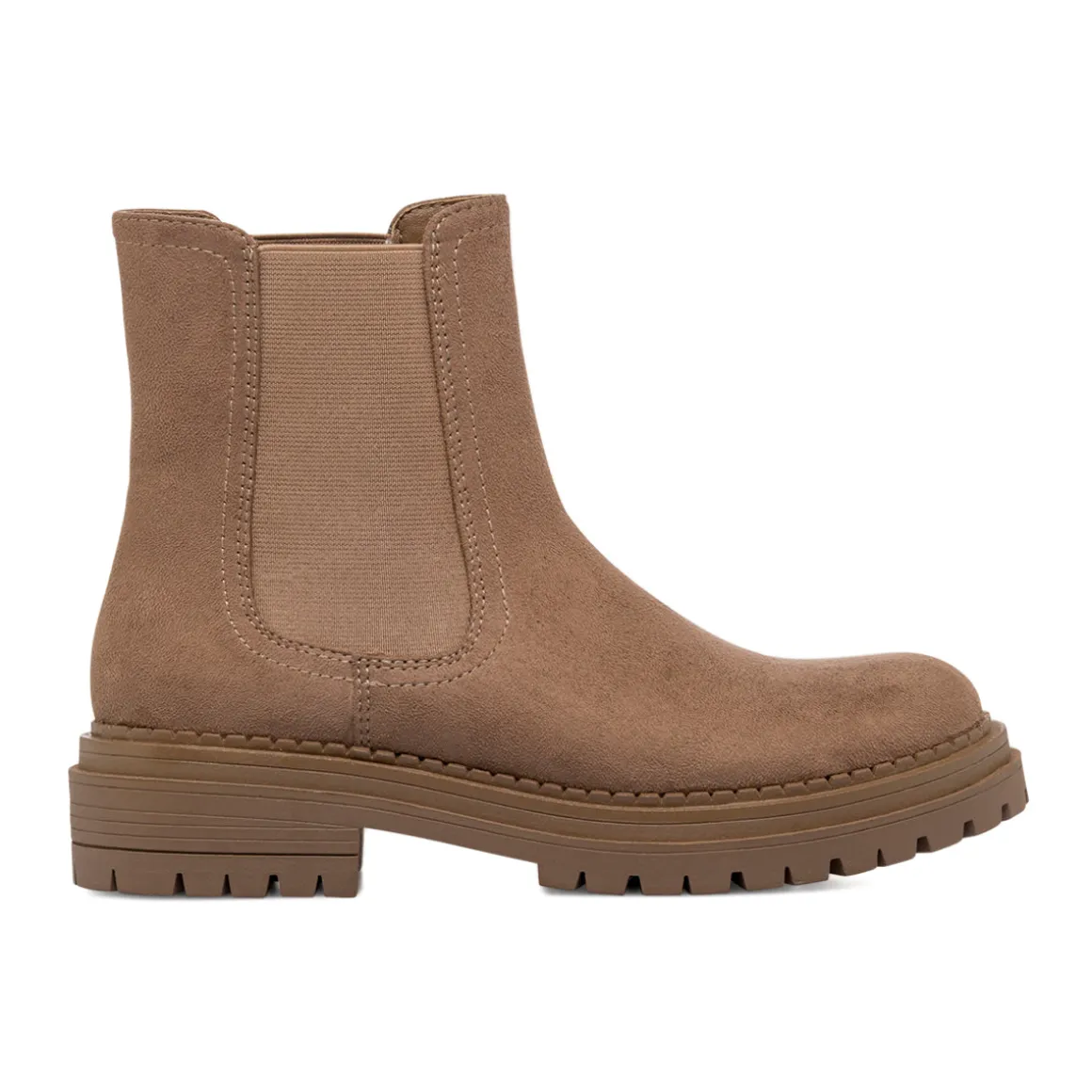 Stivaletti Chelsea da donna color taupe con suola chunky Swish Jeans