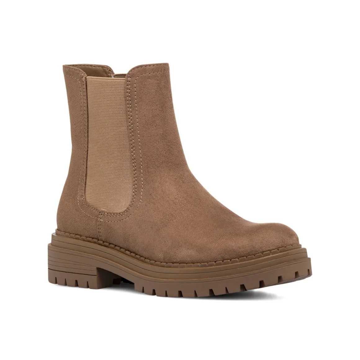 Stivaletti Chelsea da donna color taupe con suola chunky Swish Jeans