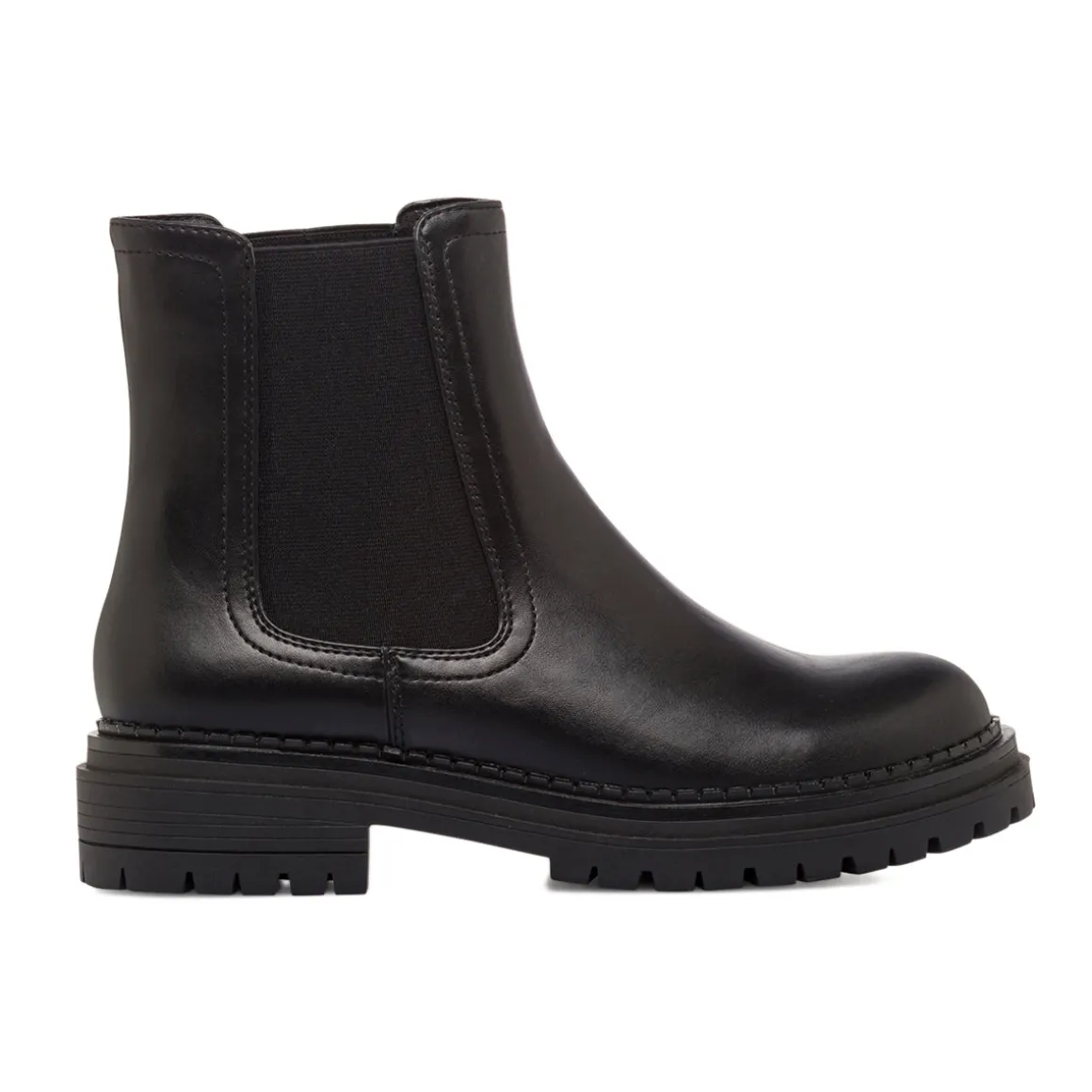 Stivaletti Chelsea da donna neri con suola carrarmato Swish Jeans