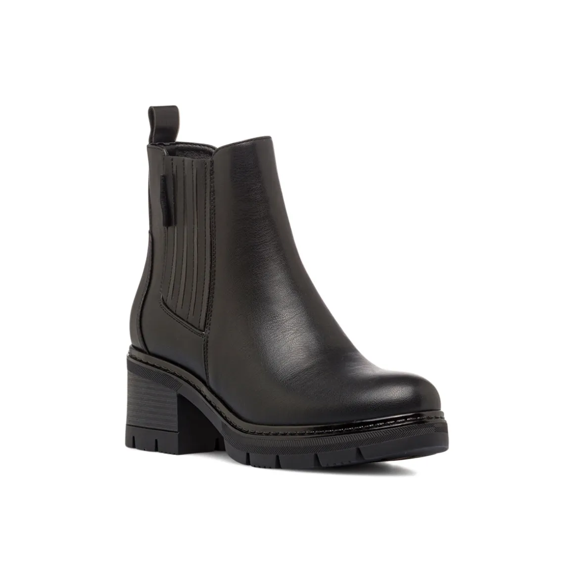 Stivaletti Chelsea da donna neri in pelle e suola chunky Americanino