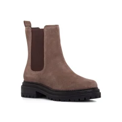 Stivaletti Chelsea Marroni da Donna in suede effetto scamosciato Primopiano