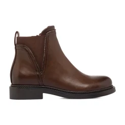 Stivaletti Chelsea marroni da Donna con zip e cristalli Lora Ferres