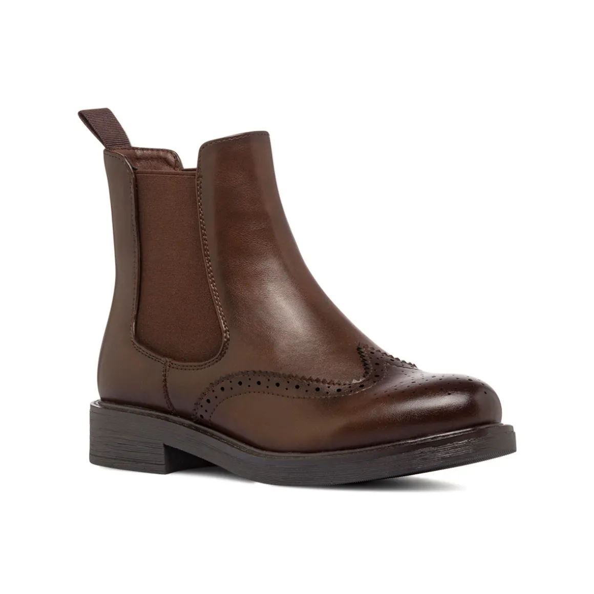 Stivaletti Chelsea marroni da Donna con dettagli Brogue Lora Ferres
