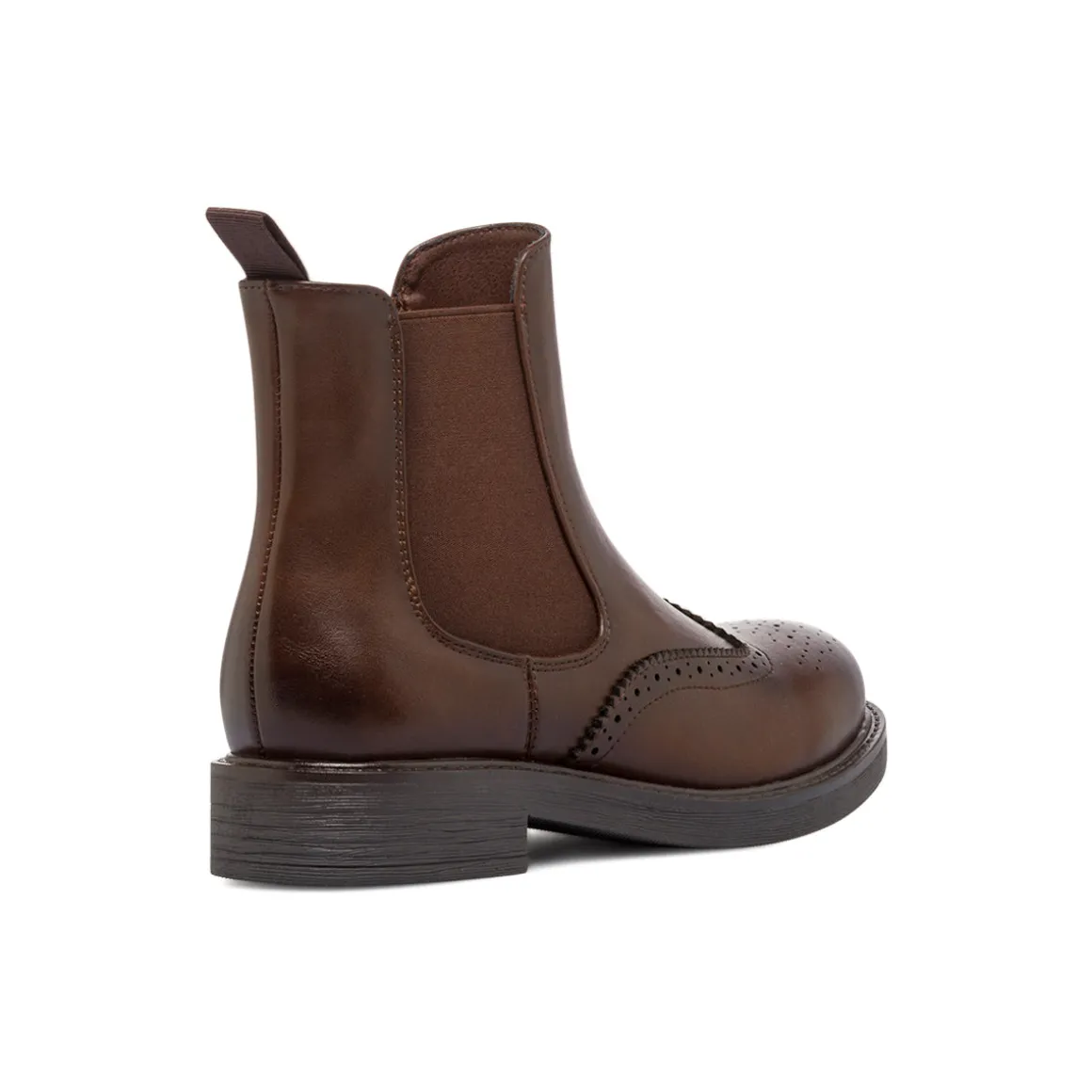 Stivaletti Chelsea marroni da Donna con dettagli Brogue Lora Ferres