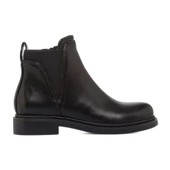 Stivaletti Chelsea neri da Donna con zip e borchie Lora Ferres