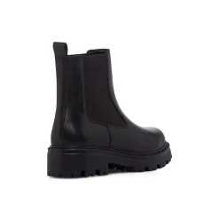 Stivaletti Chelsea neri da Donna in pelle con elastico laterale Primopiano