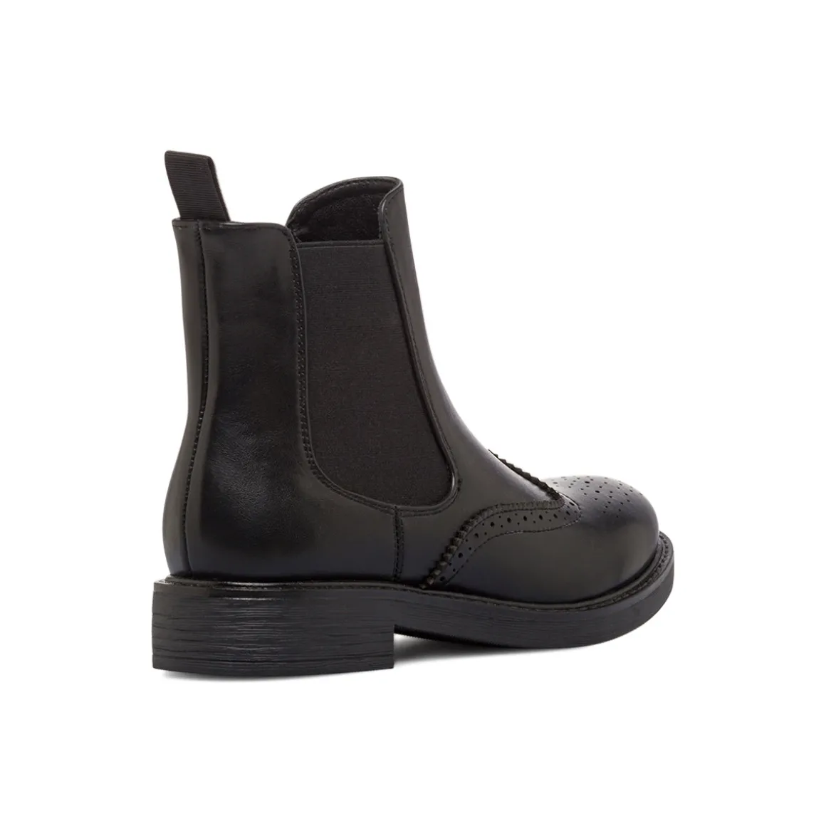 Stivaletti Chelsea neri da Donna con dettaglio Brogue Lora Ferres