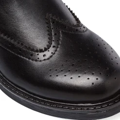 Stivaletti Chelsea neri da Donna con dettaglio Brogue Lora Ferres