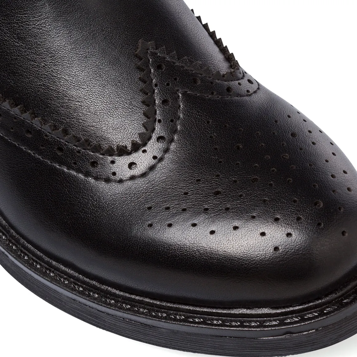 Stivaletti Chelsea neri da Donna con dettaglio Brogue Lora Ferres