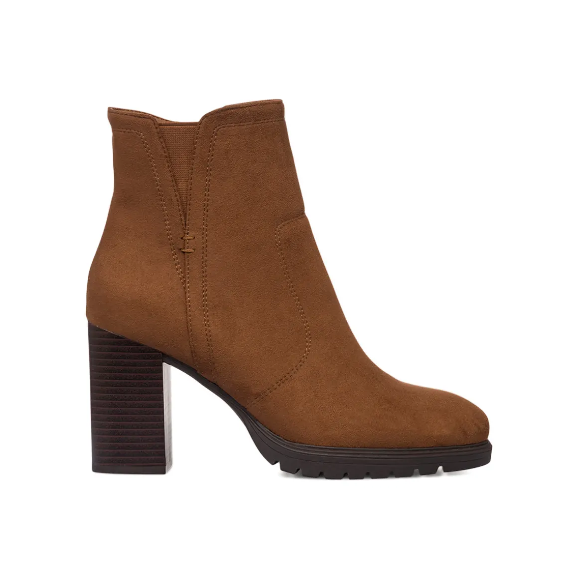 Stivaletti comfort color cuoio da Donna con tacco 8,5 cm P Soft