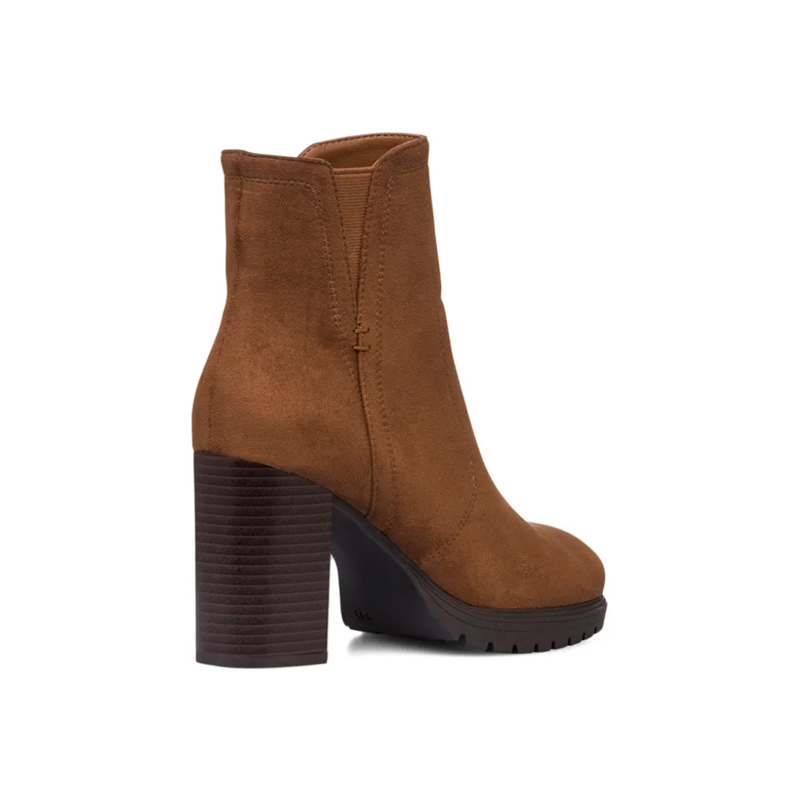 Stivaletti comfort color cuoio da Donna con tacco 8,5 cm P Soft