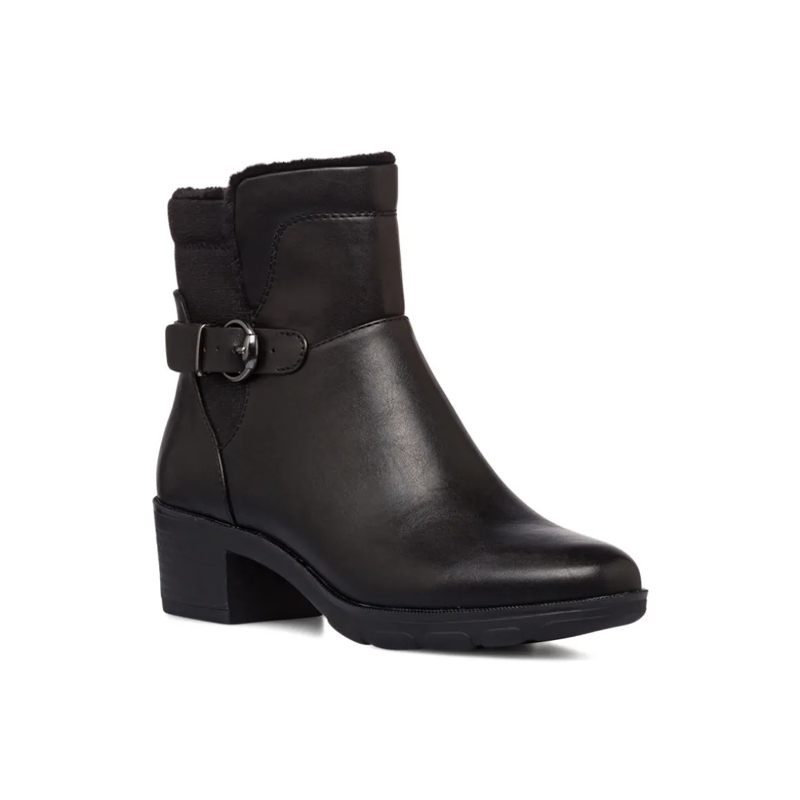Stivaletti comfort da donna neri con tacco 5 cm P Soft