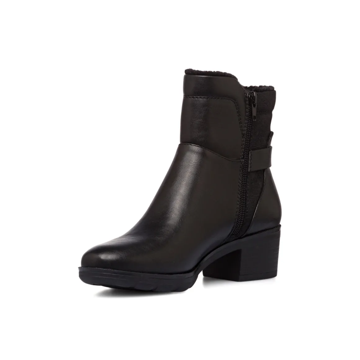 Stivaletti comfort da donna neri con tacco 5 cm P Soft