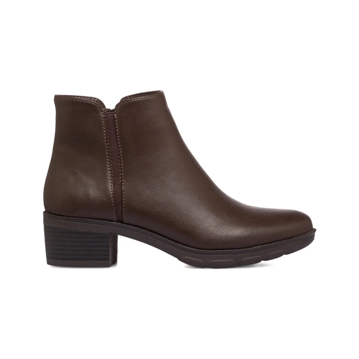 Stivaletti comfort da donna marroni con tacco 8,5 cm P Soft