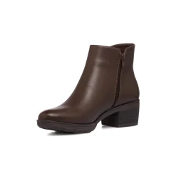 Stivaletti comfort da donna marroni con tacco 8,5 cm P Soft