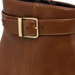 Stivaletti comfort marroni con tacco 9 cm P Soft