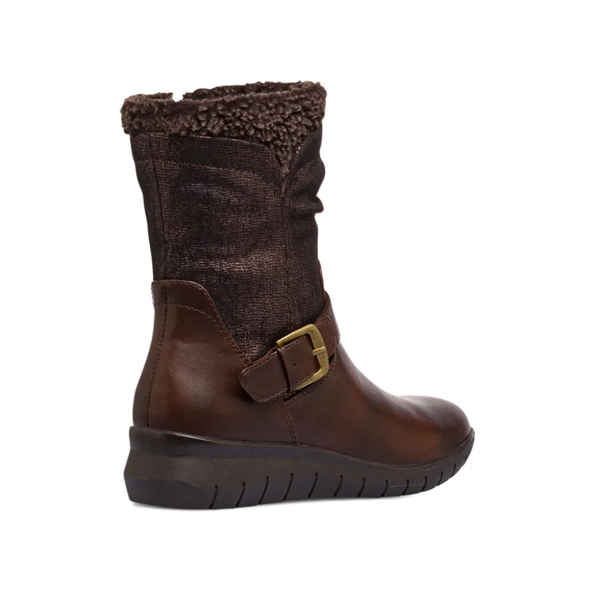 Stivaletti comfort marroni da donna con fibbia P Soft