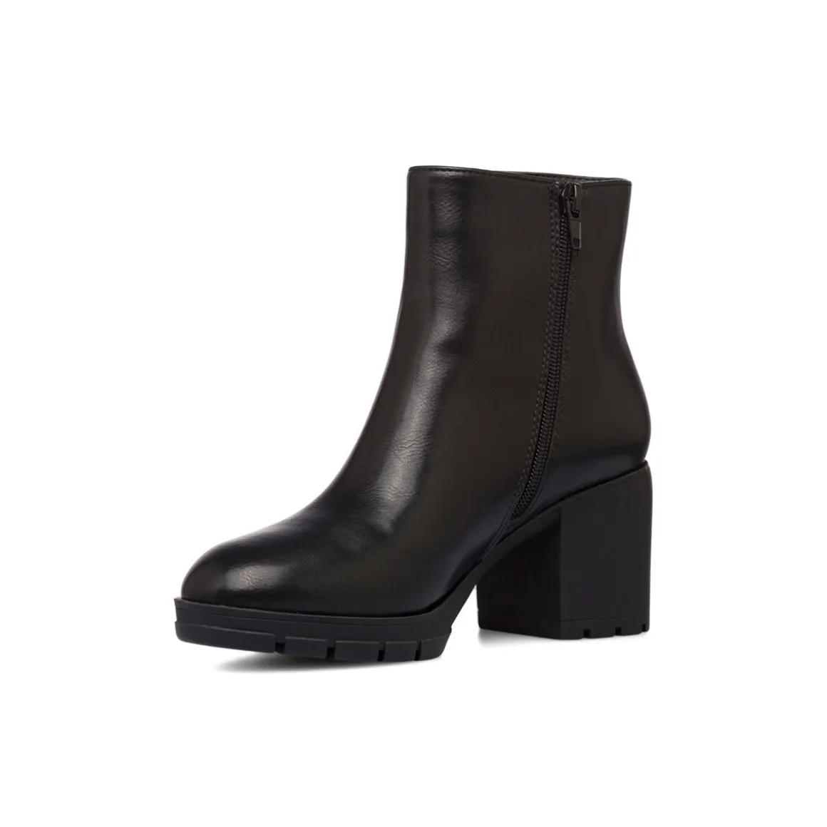 Stivaletti comfort neri con tacco 7 cm da donna P Soft