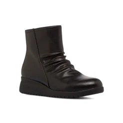 Stivaletti comfort neri con effetto arricciato da Donna P Soft