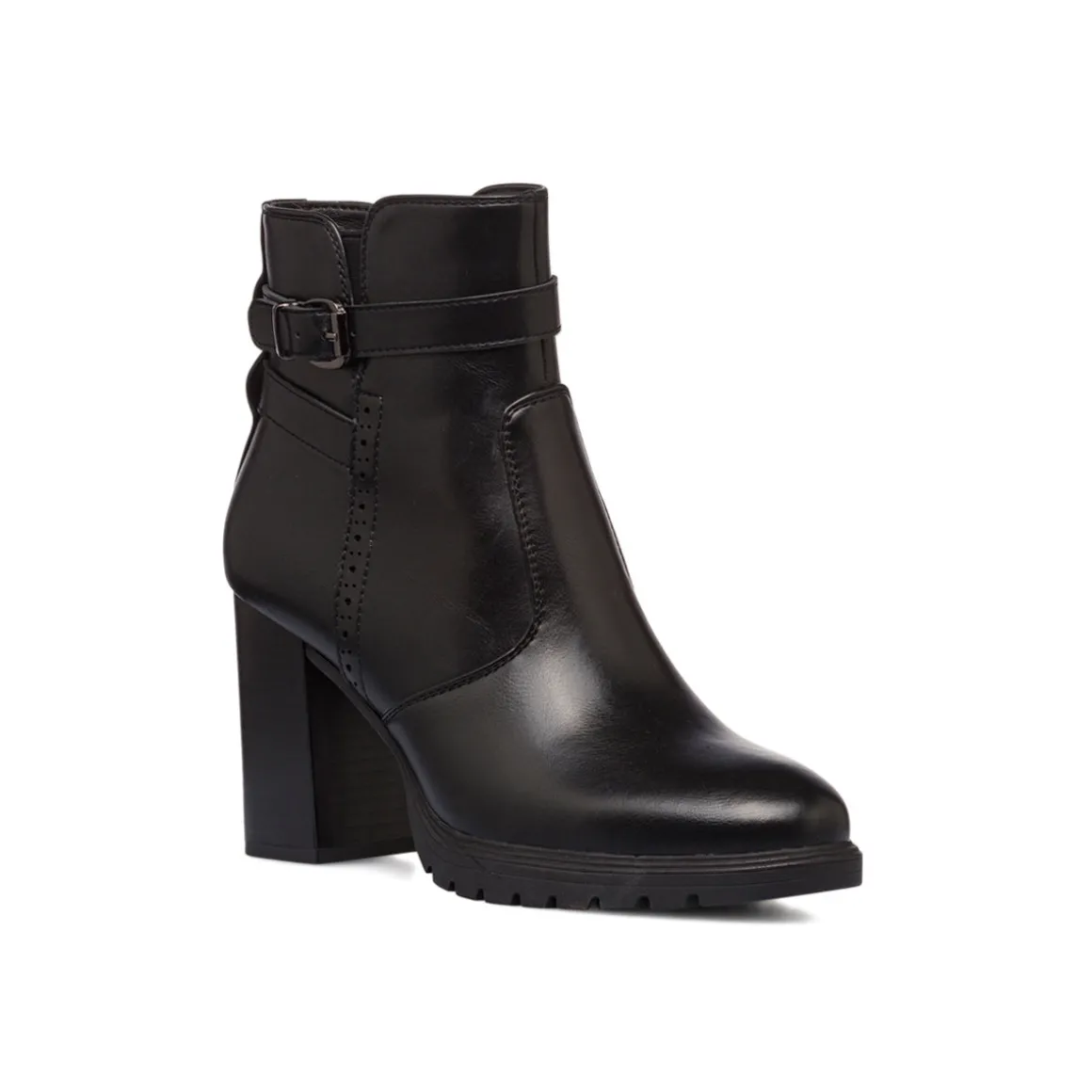 Stivaletti comfort neri con fibbia da Donna P Soft