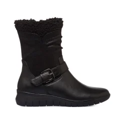 Stivaletti comfort neri da donna con fibbia P Soft