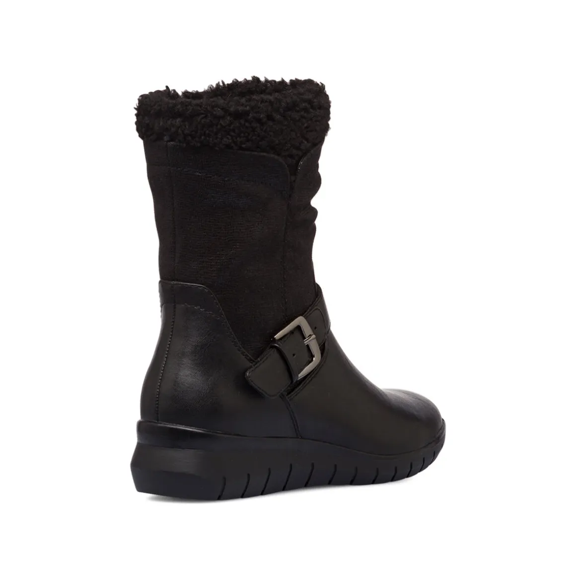 Stivaletti comfort neri da donna con fibbia P Soft